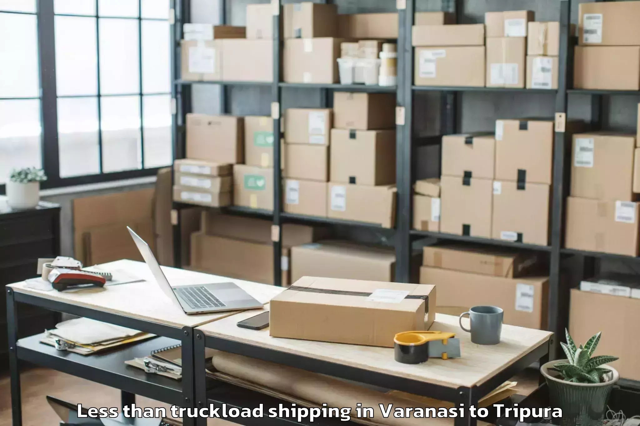 Book Your Varanasi to Hezamara Less Than Truckload Shipping Today